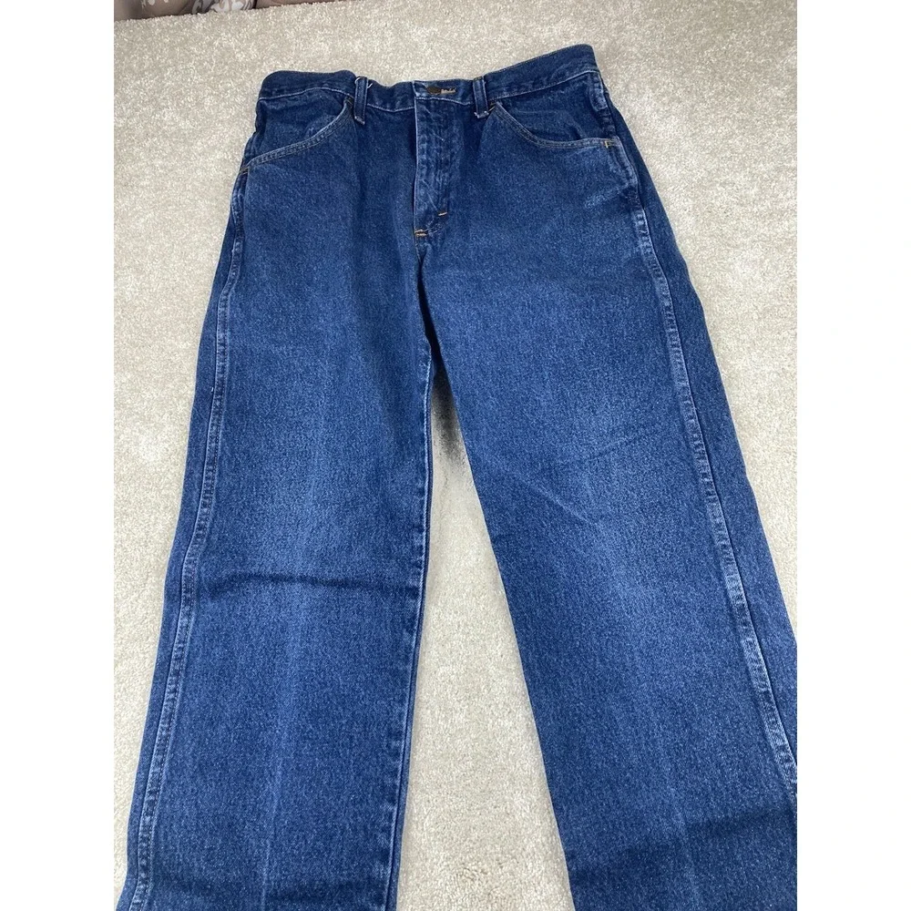 Rustler Jeans Denning Blue Straight Leg Regular Fit 100% Cotton Size 32x32